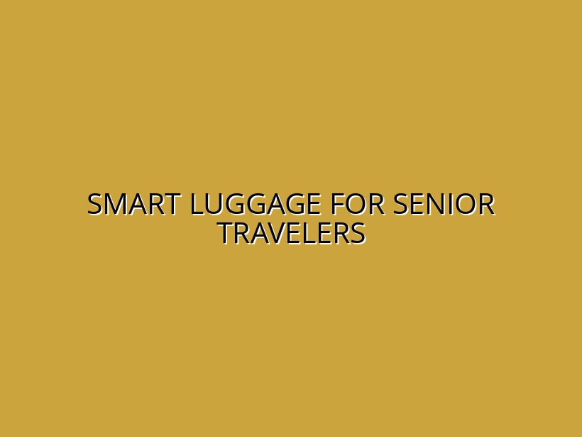 Smart Luggage for Senior Travelers