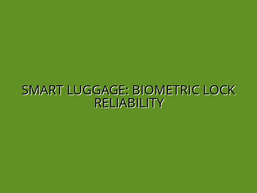 Smart Luggage with Biometric Locks: Are They Reliable and Safe?