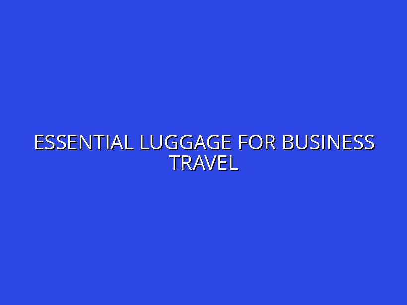 Top Business Travel Luggage Reviews: Organizational Features and Durability