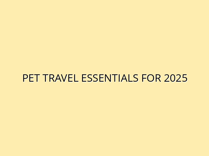 Top Rated Pet Travel Products and Luggage in 2025
