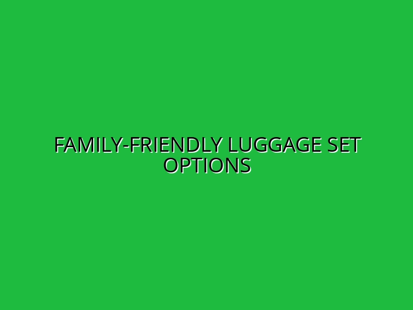 Best Luggage Sets for Families: Matching Styles and Practicality