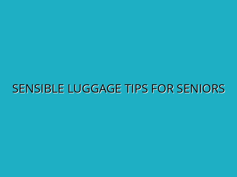 Travel Tips for Seniors: Comfortable and Lightweight Luggage